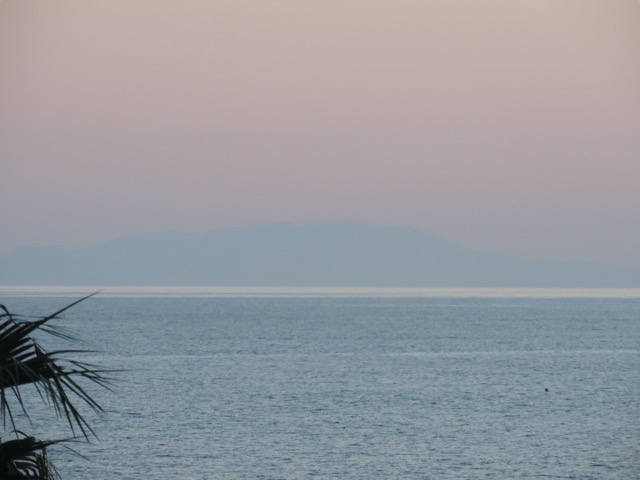 One evening we could see Crete (200 km/125 miles away)