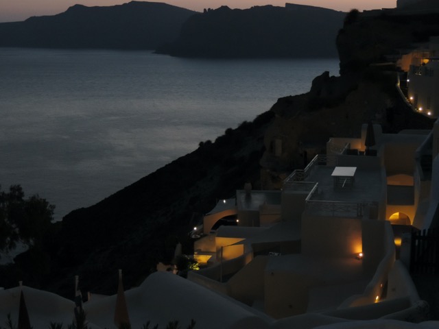 The view from our terrace at Oia