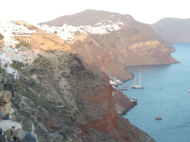 Oia has two small harbors, one is only for private boats.