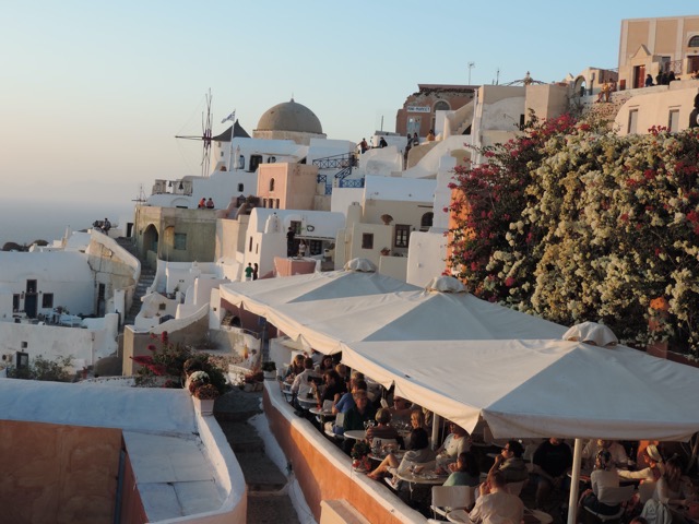 Oia is best known for the sunset.