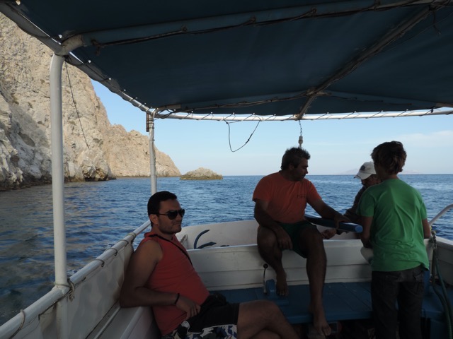 We took the boat around the mountain back to where we had started the day.